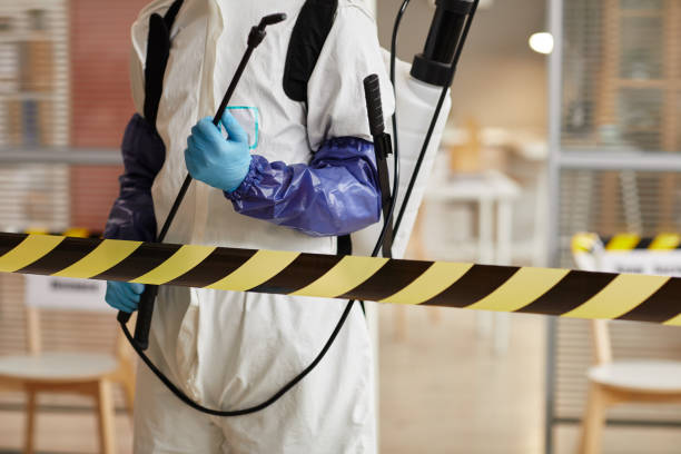 Professional Biohazard Cleanup technician working in Hazlet, NJ